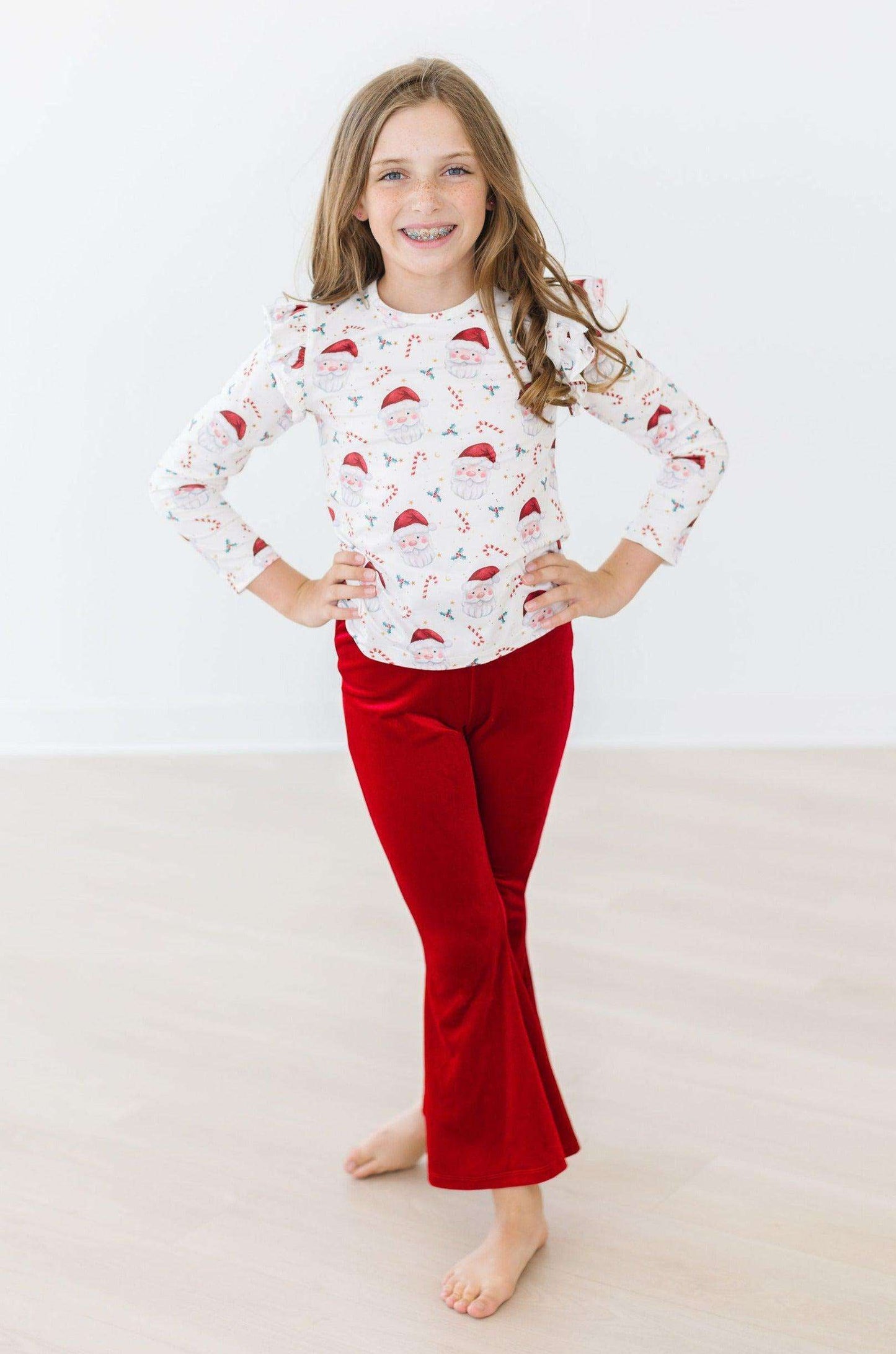 Mistletoe Magic L/S Ruffle Tee