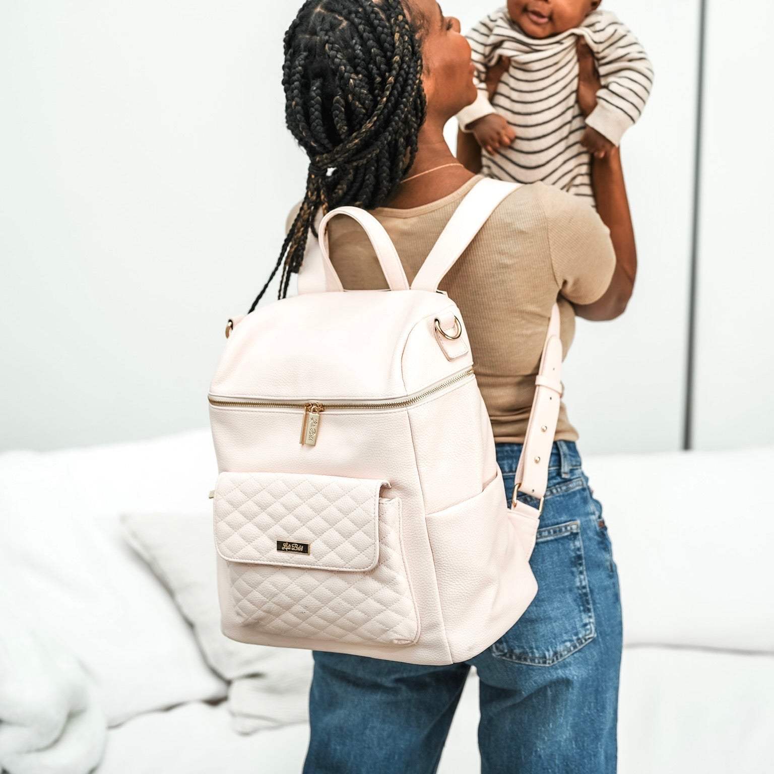 Monaco Diaper Bag | Pastel Pink