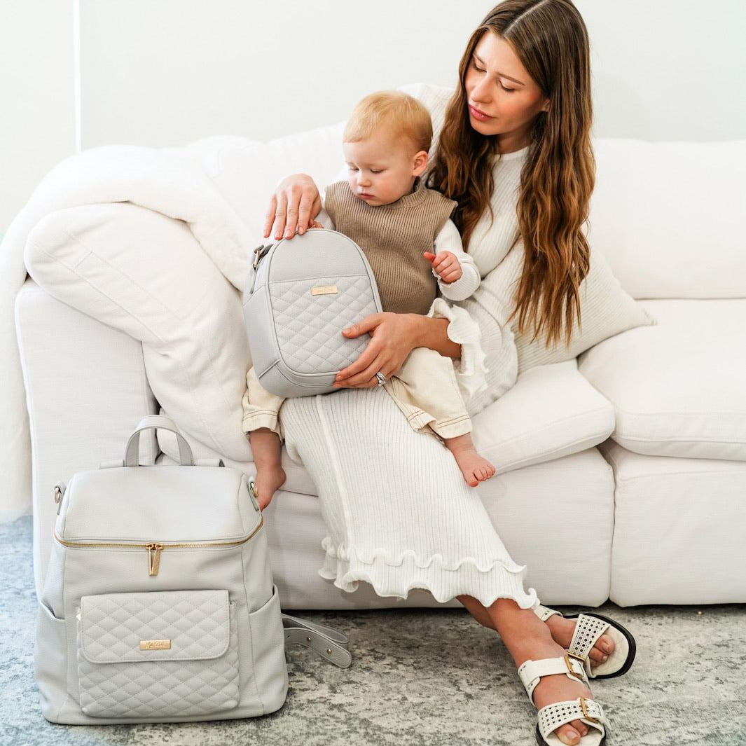 Monaco Diaper Bag | Stone Grey