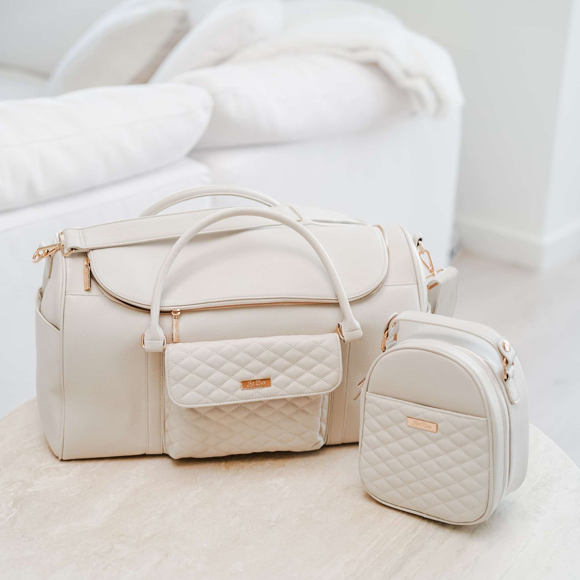 Monaco Travel Bag | Pearl White