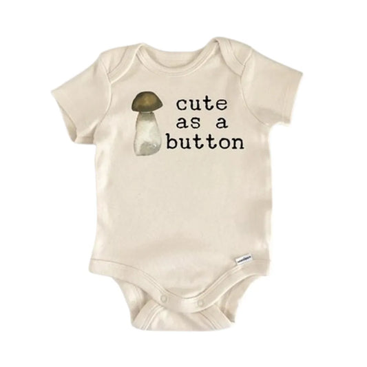 Mushroom Fungi Vegan Newborn Baby Onesie®