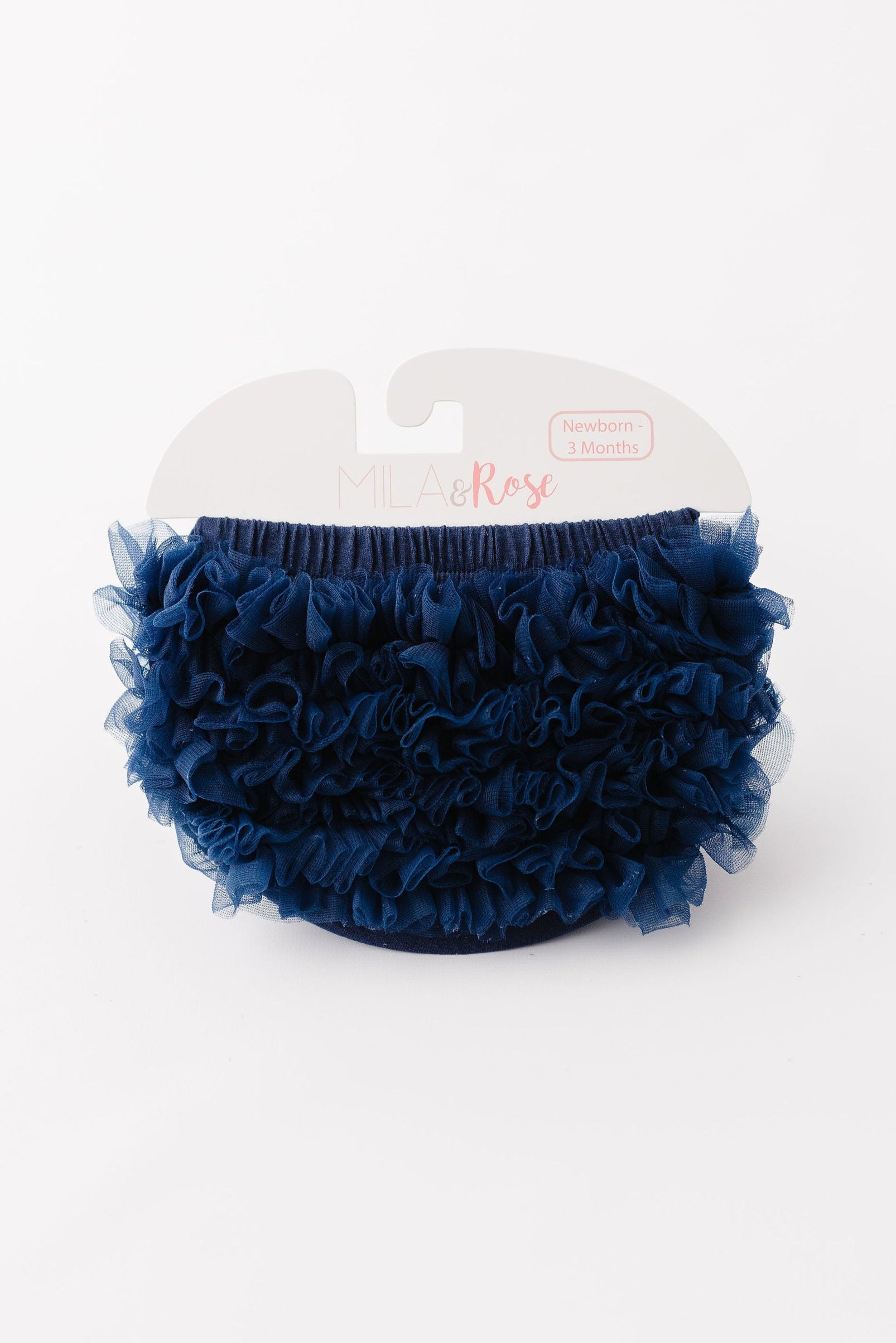 Navy Blue Ruffle Bum Bloomer Ruffle Bloomer - front view