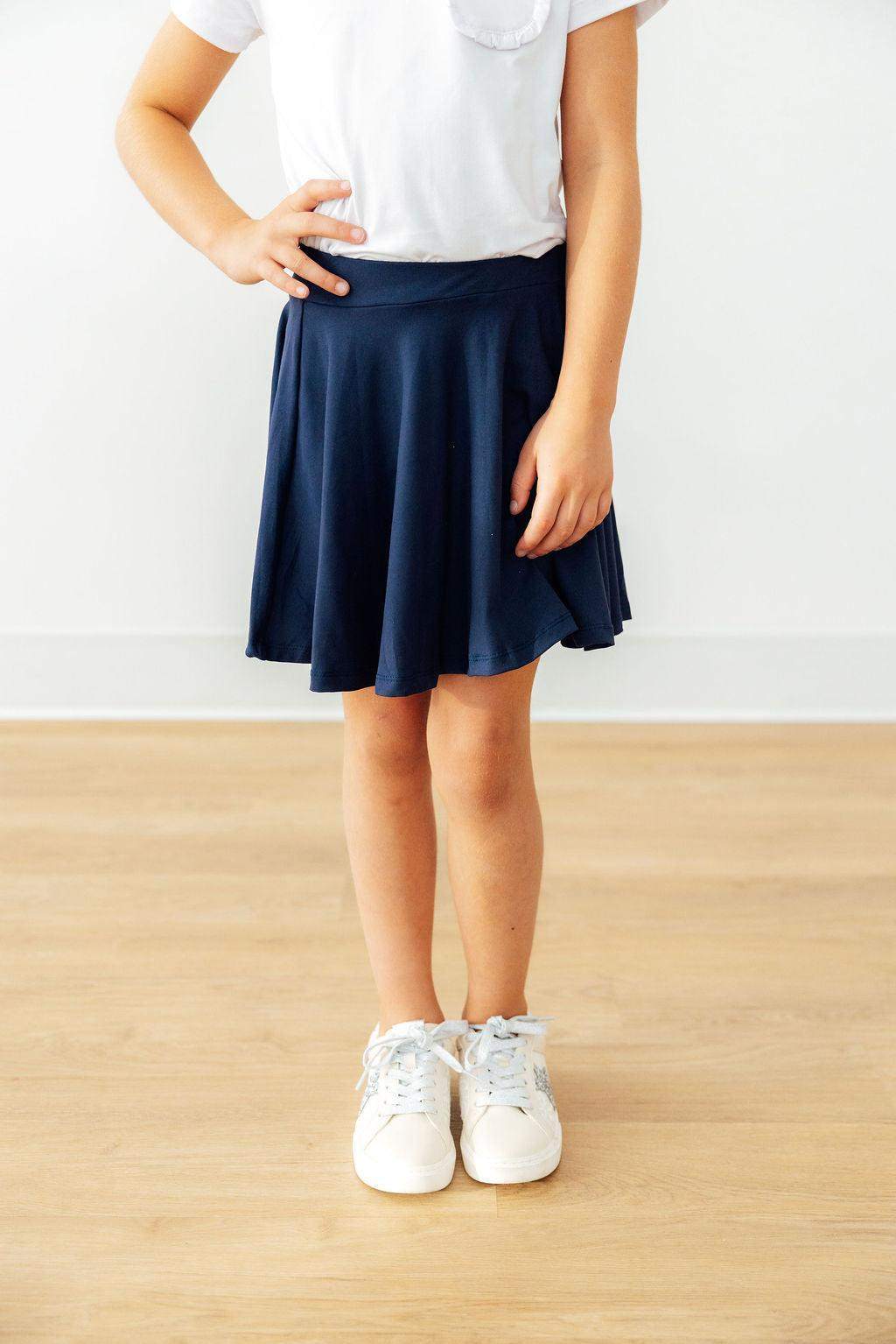 Navy Twirl Skort