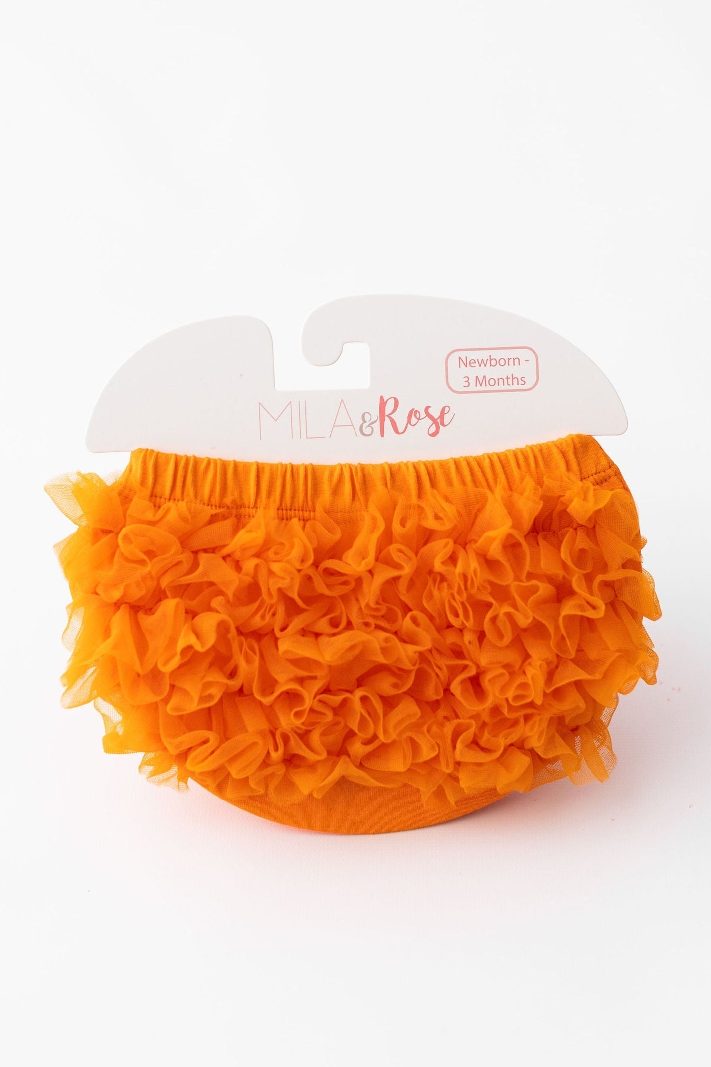 Orange Ruffle Bum Bloomer Ruffle Bloomer - front view