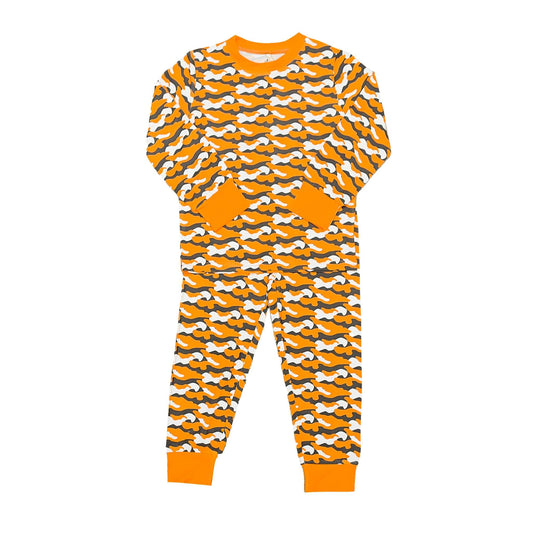 Orange Camo Bamboo Pajamas