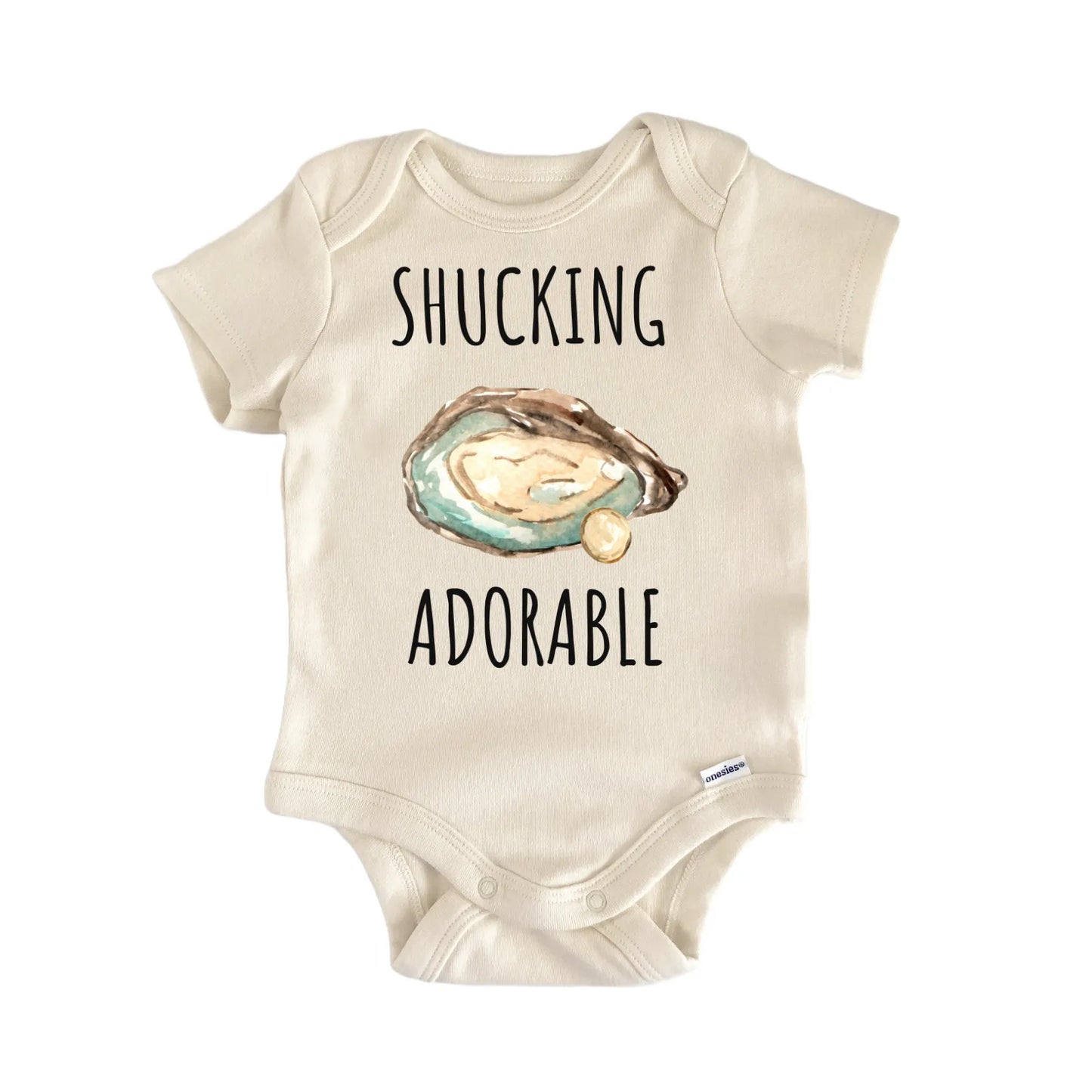 Oyster Shuck Seafood Pearl Infant Gift Baby Bodysuit