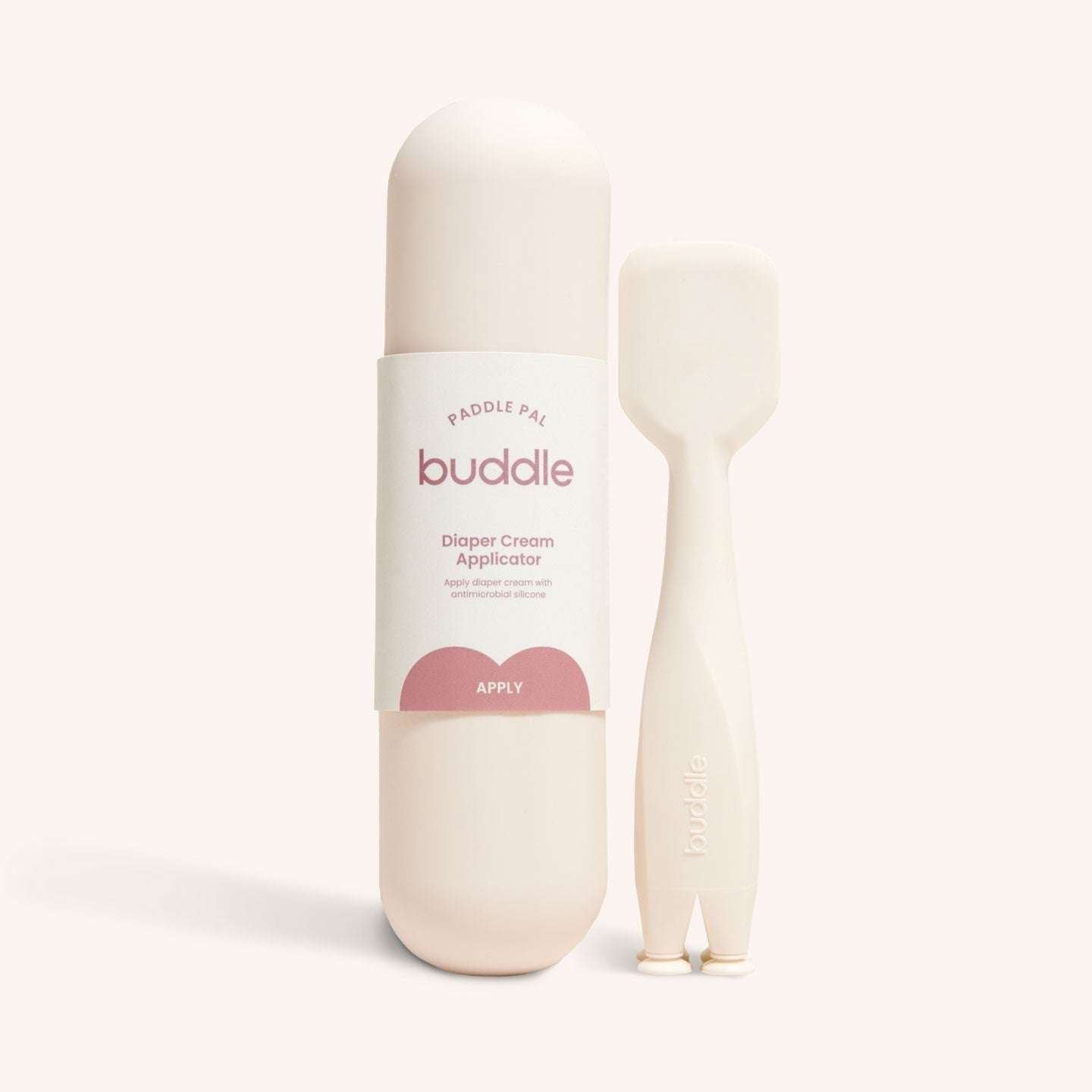 Buddle Paddle Pal antimicrobial silicone diaper cream applicator with flexible carrying case