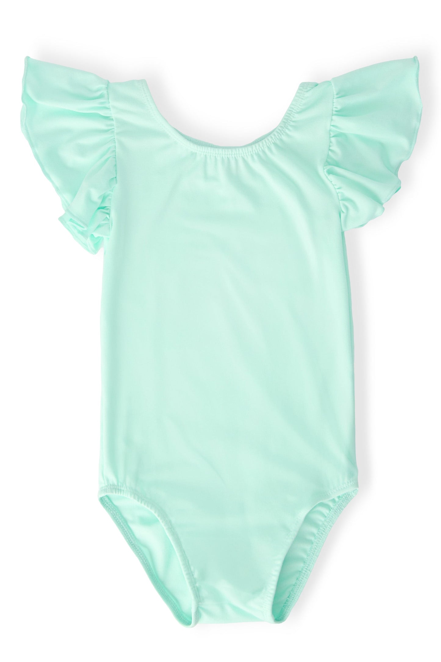 Pastel Green S/S Flutter Sleeve Leotard