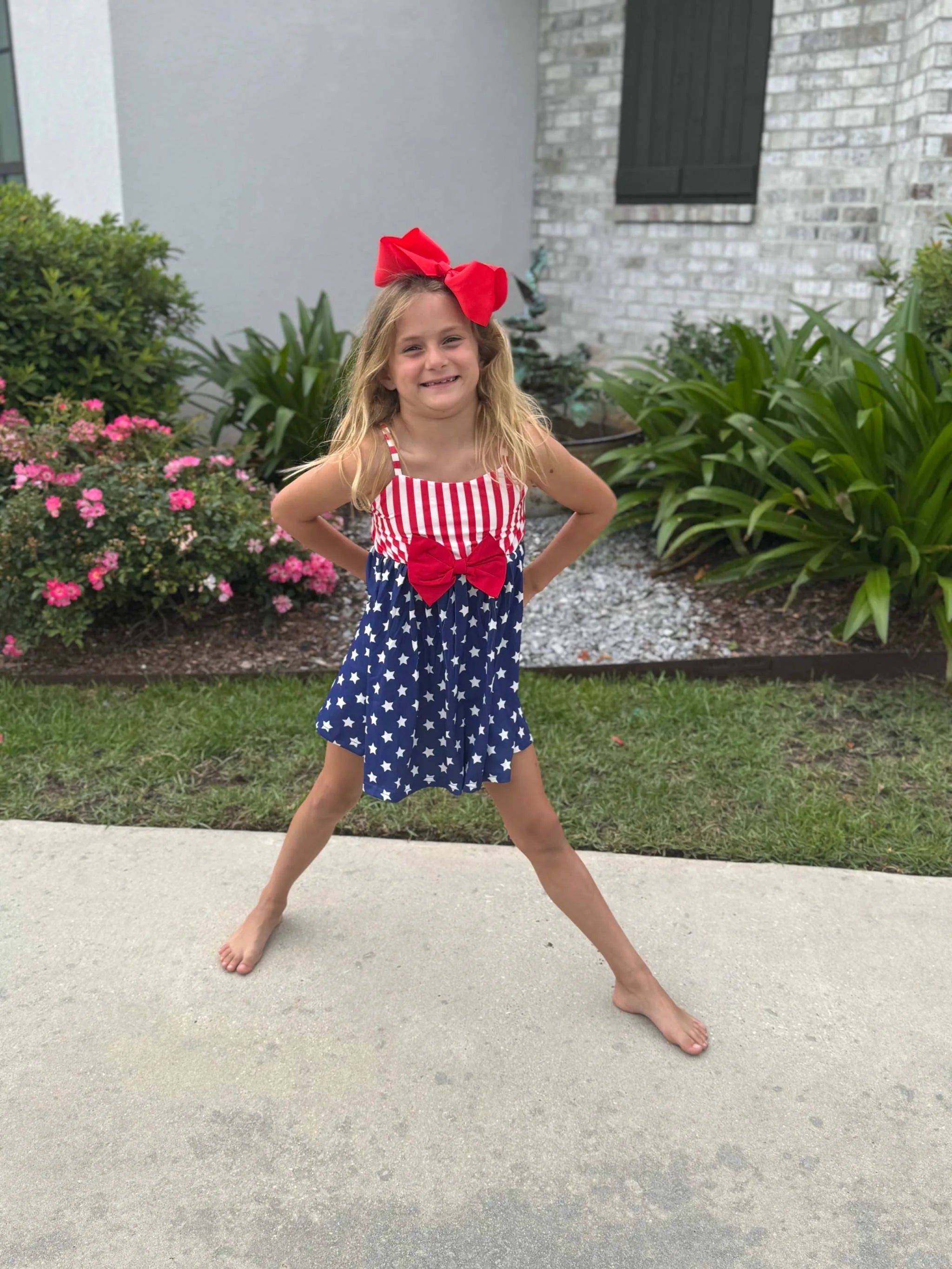Patriotic Dress with Bow