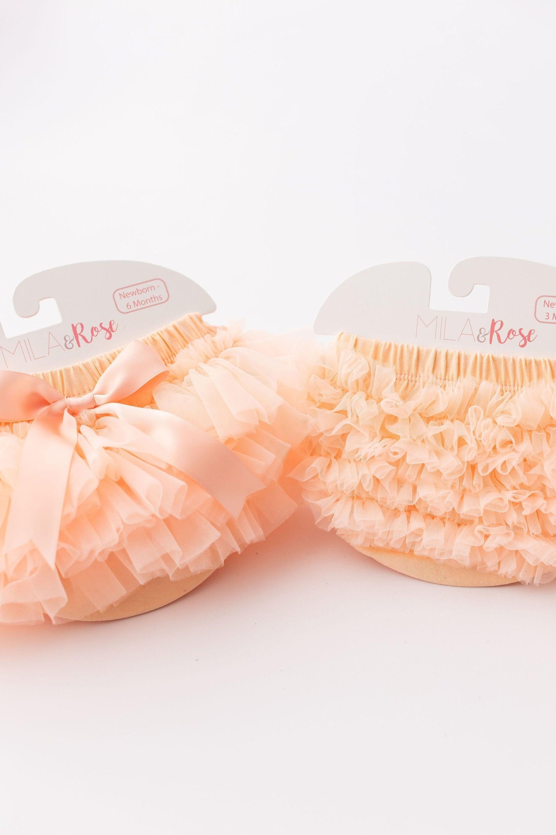 Peach Ruffle Bum Bloomer Ruffle Bloomer - detail view
