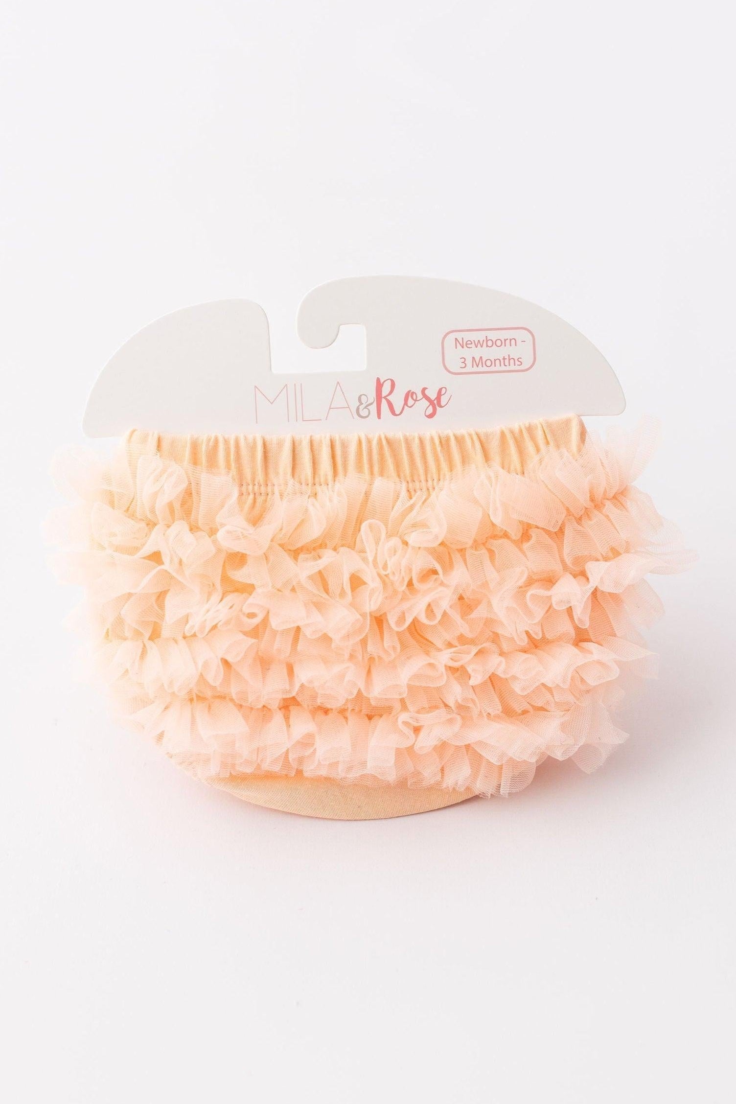 Peach Ruffle Bum Bloomer Ruffle Bloomer - front view