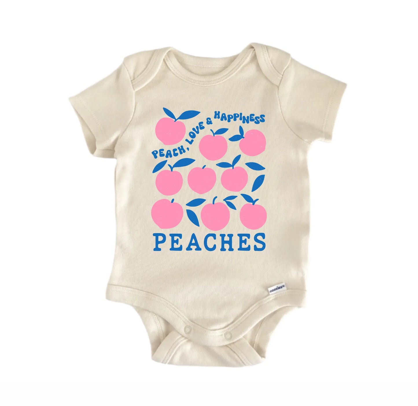 Peaches Fruit Retro Newborn Baby Onesie® Onesie®