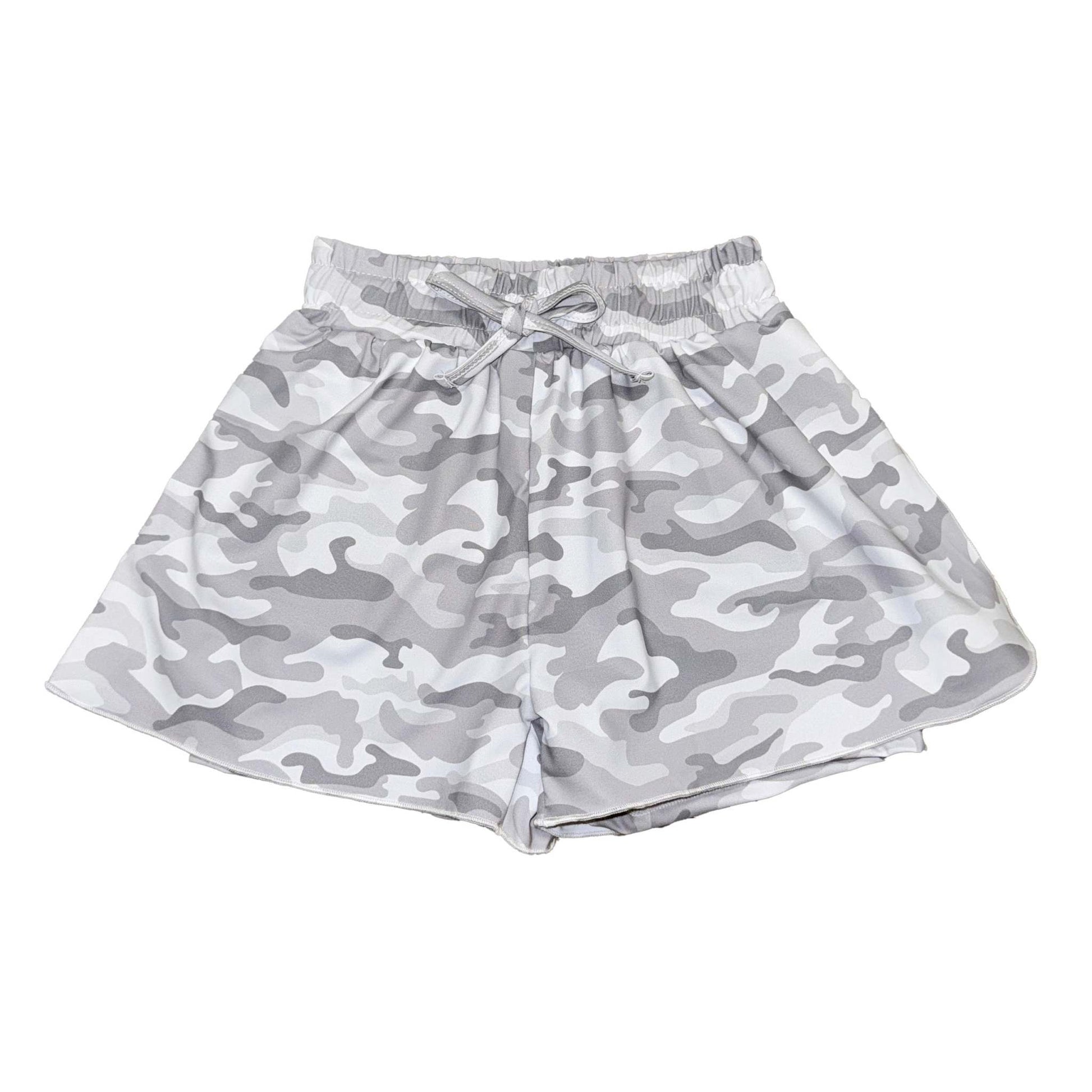 Camo Butterfly Shorts, front view
