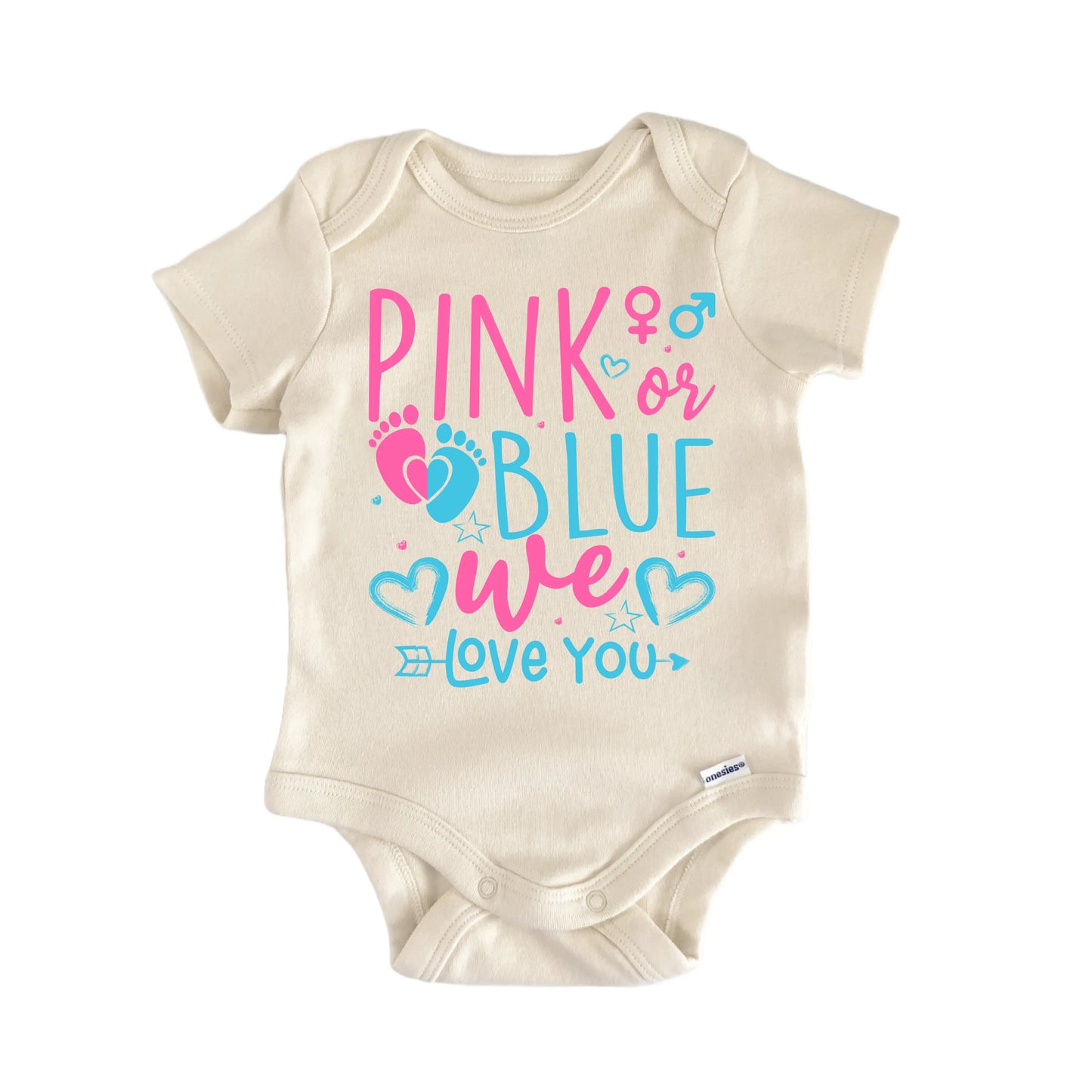 Pink Or Blue We Love You Newborn Baby Onesie® Onesie®