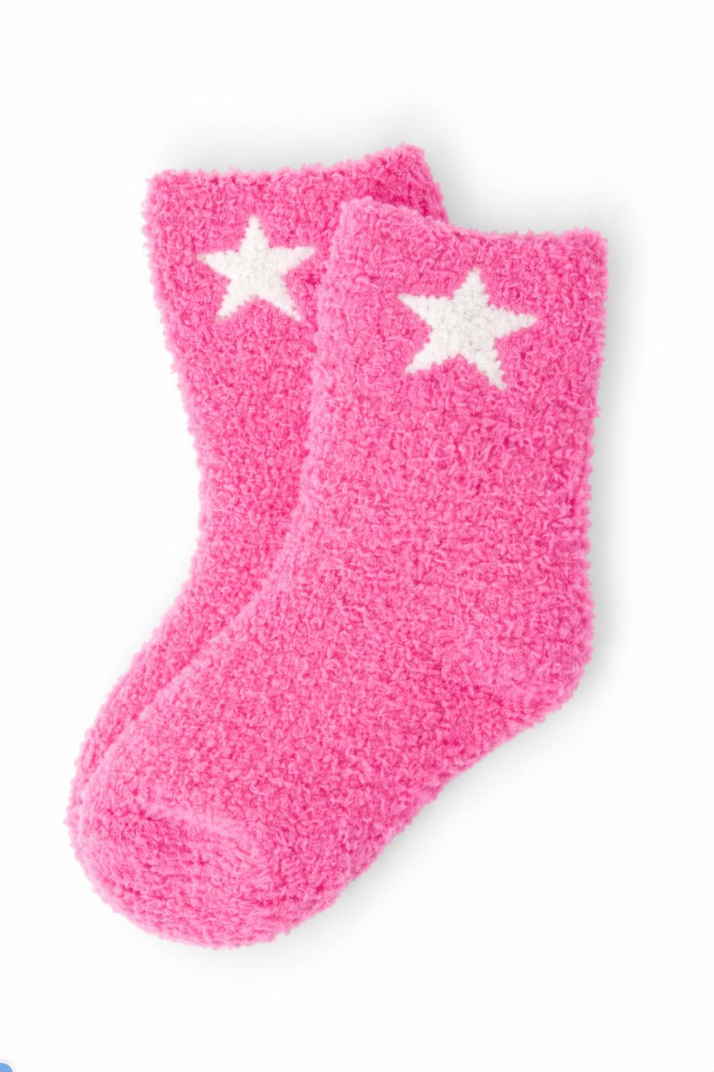 Bright Pink Cozy Socks
