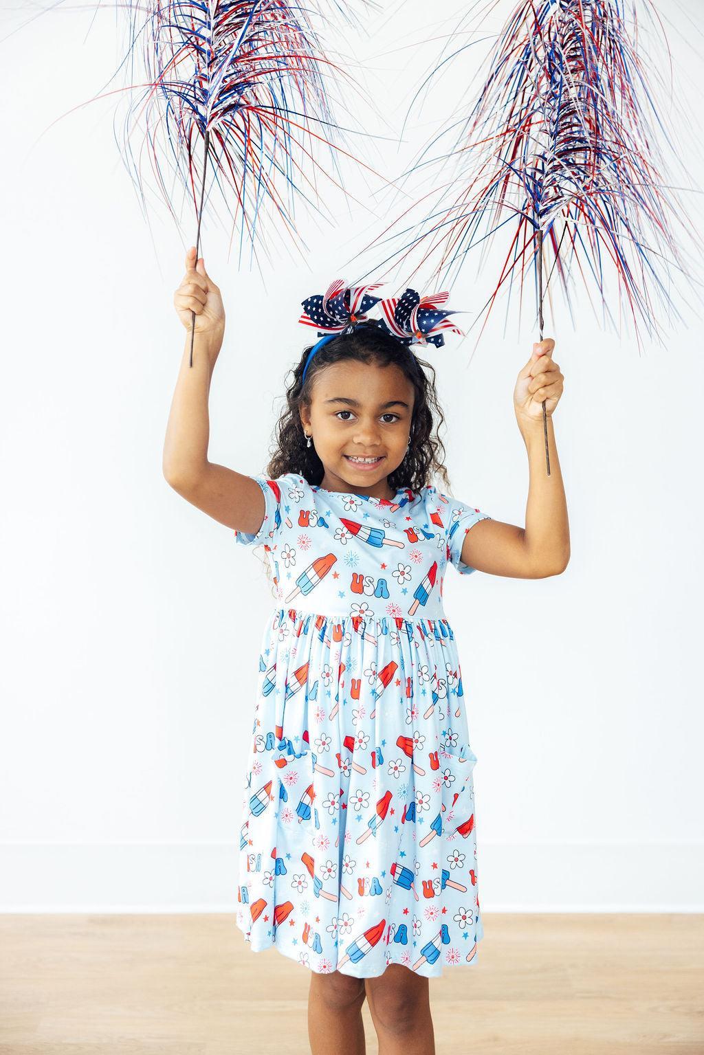 Proudly Patriotic S/S Pocket Twirl Dress