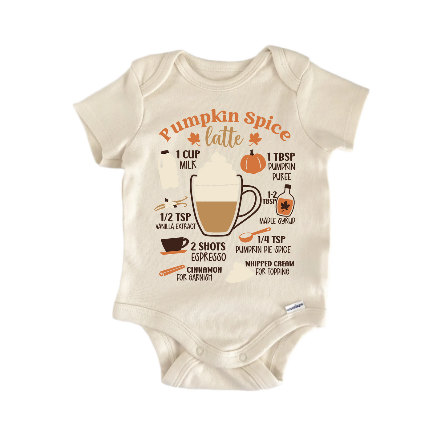 Pumpkin Spice Latte Newborn Baby Onesie® Onesie®