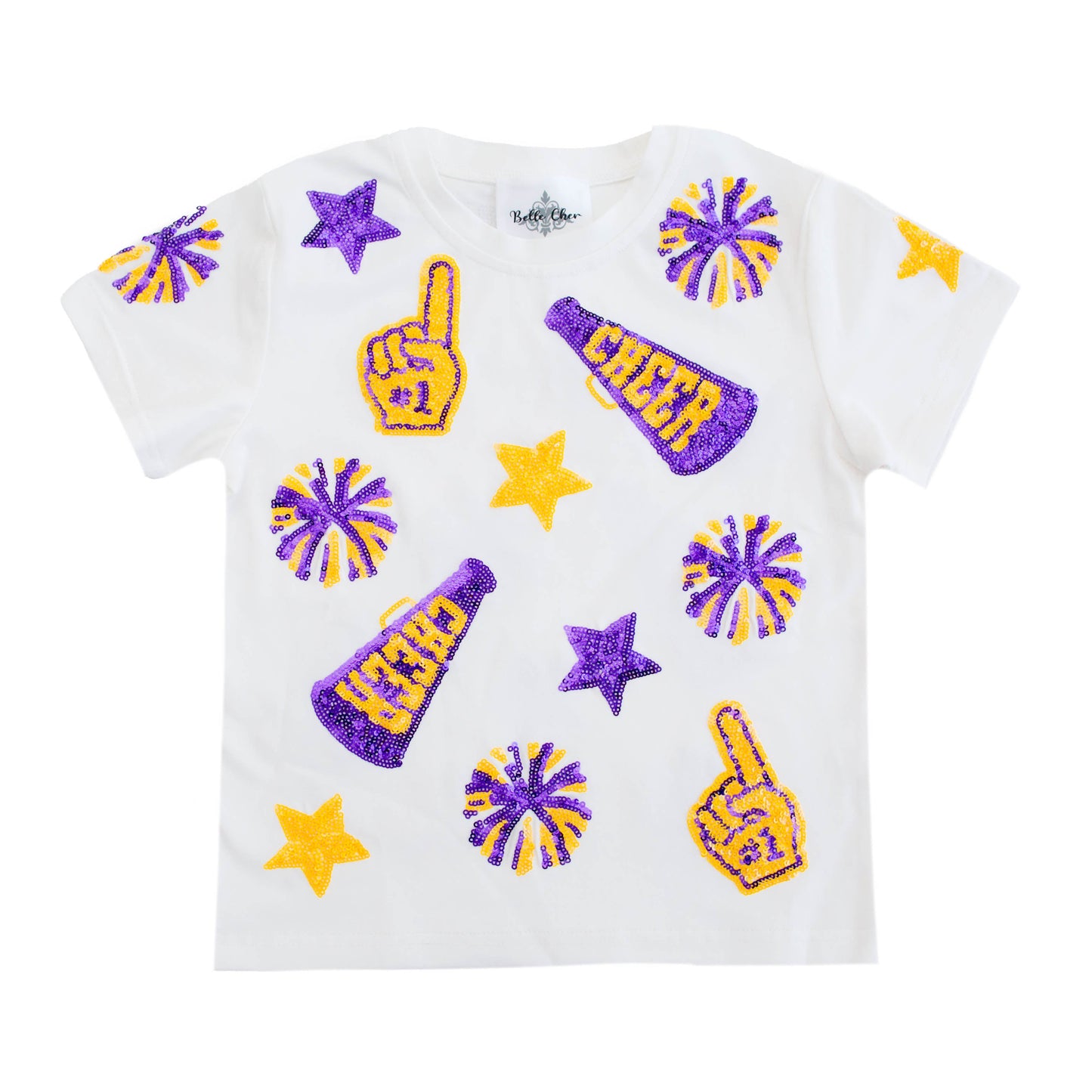 Purple and Yellow Cheer Shirt