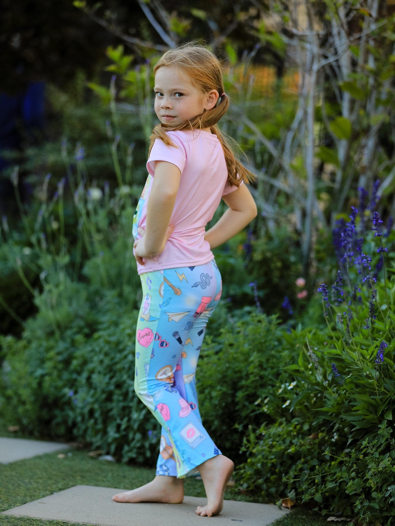 TS Print Girls Milk Silk Color Outfits