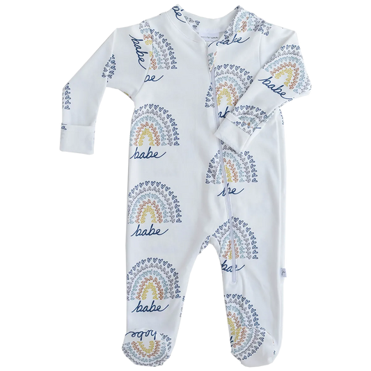 Rainbow Babe Organic Footie