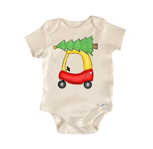 Red Car Christmas Tree Newborn Baby Onesie®