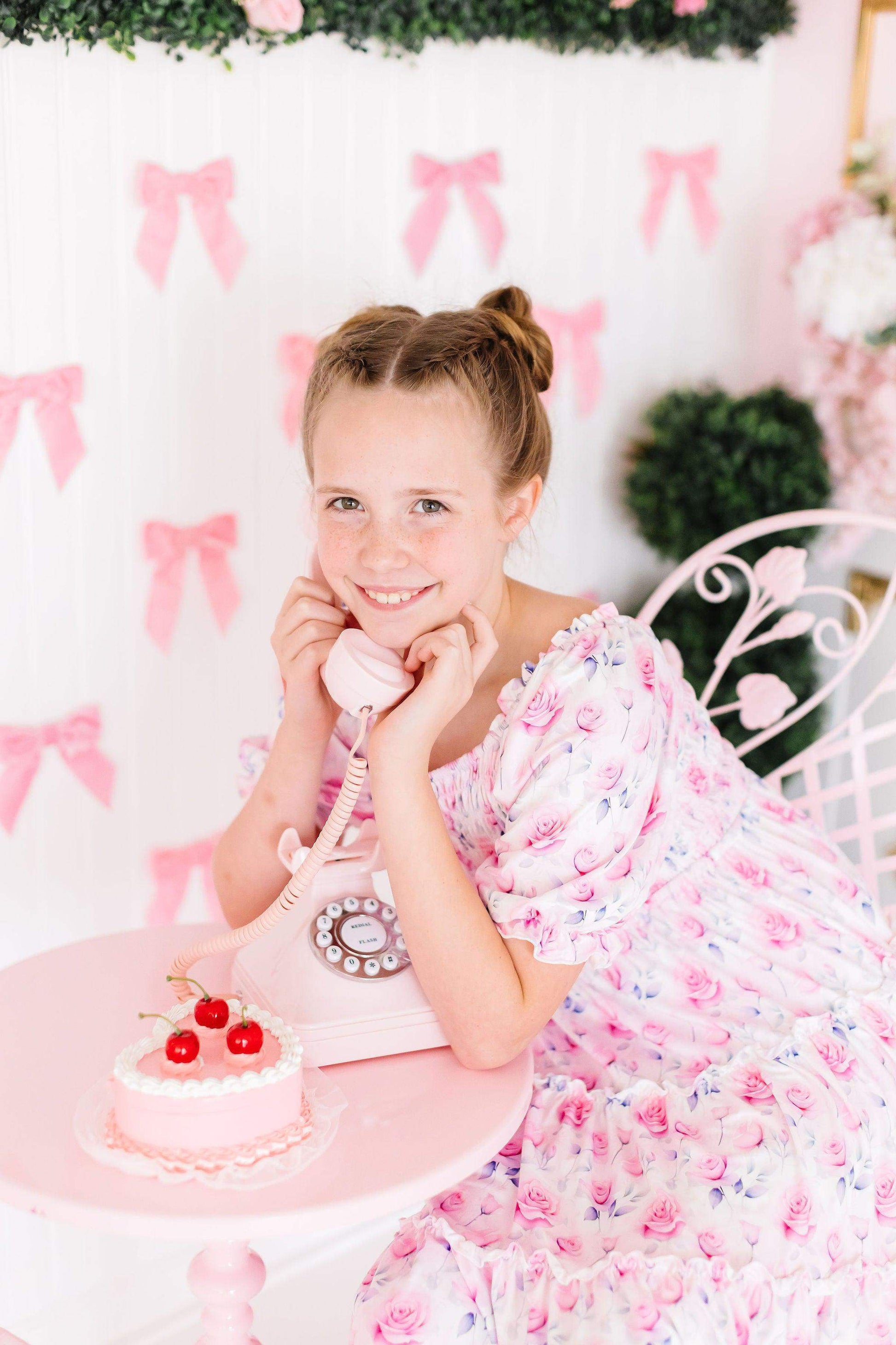 Rose Garden Smocked Ruffle Dress styling detail