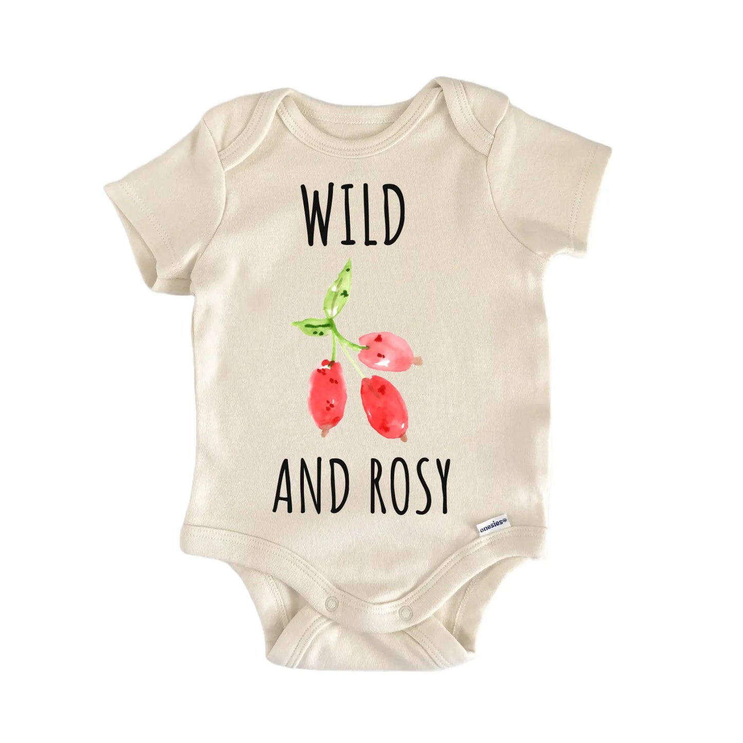 Rose Hips Berry Rosy Newborn Gift Baby Bodysuit