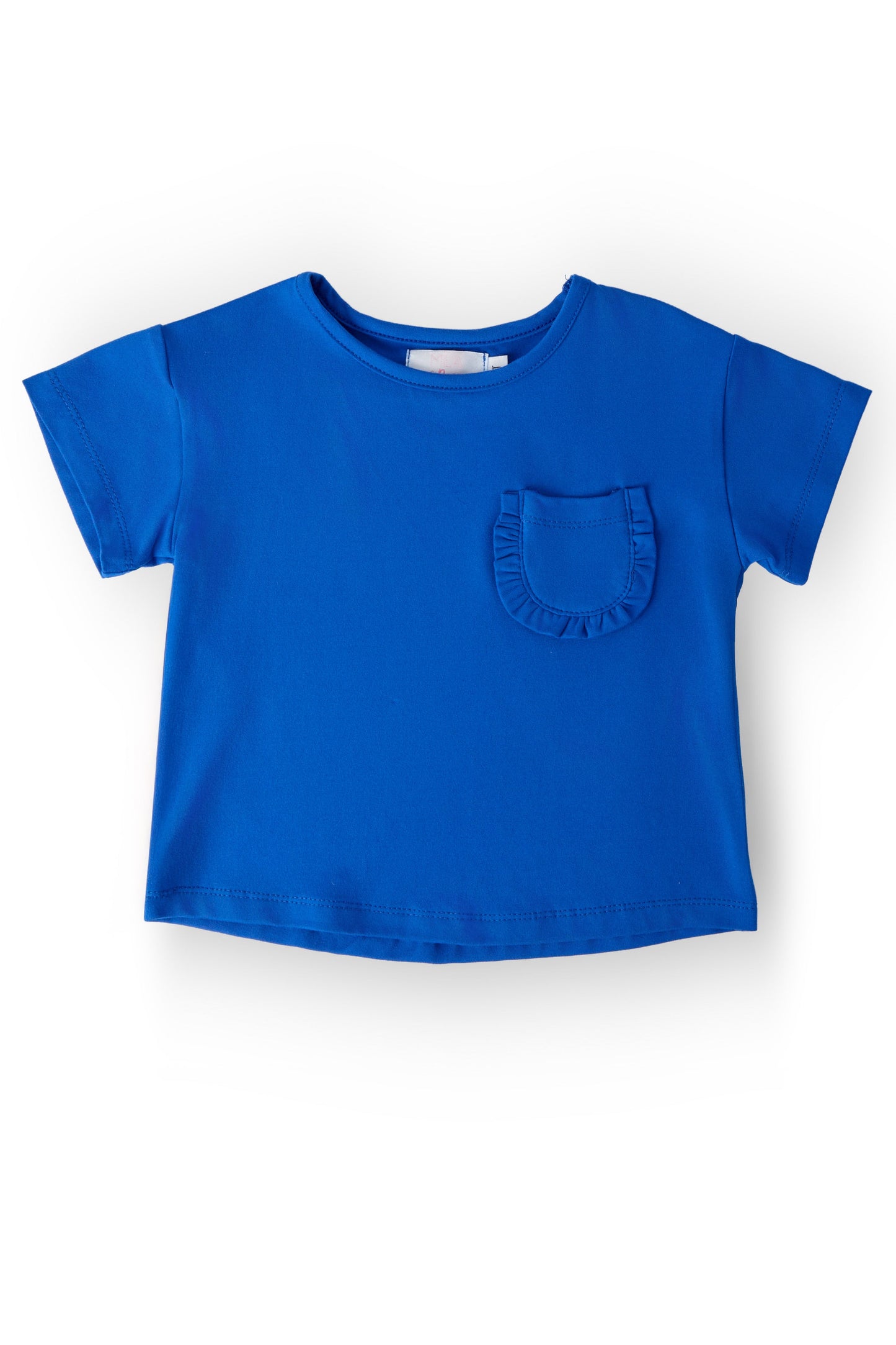 Royal Blue Ruffle Pocket Tee