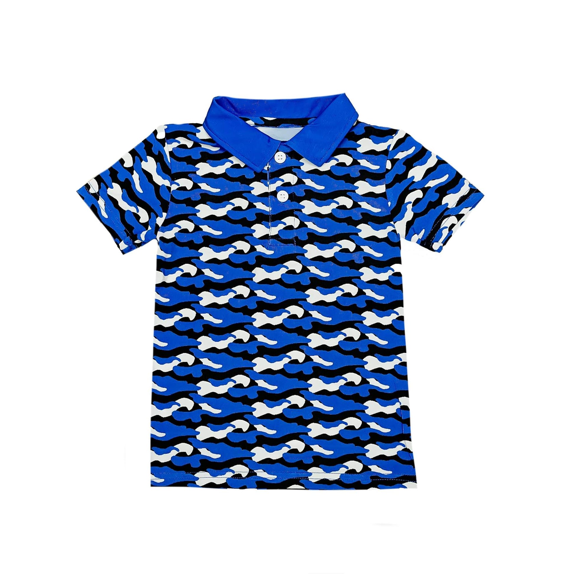 Royal Blue Camo Polo