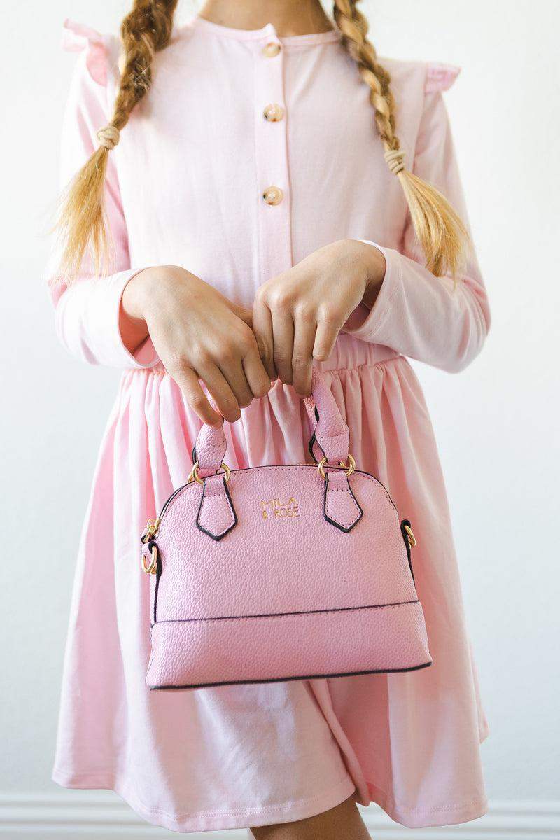 Bubblegum Pink Girl's Crossbody Purse detail view