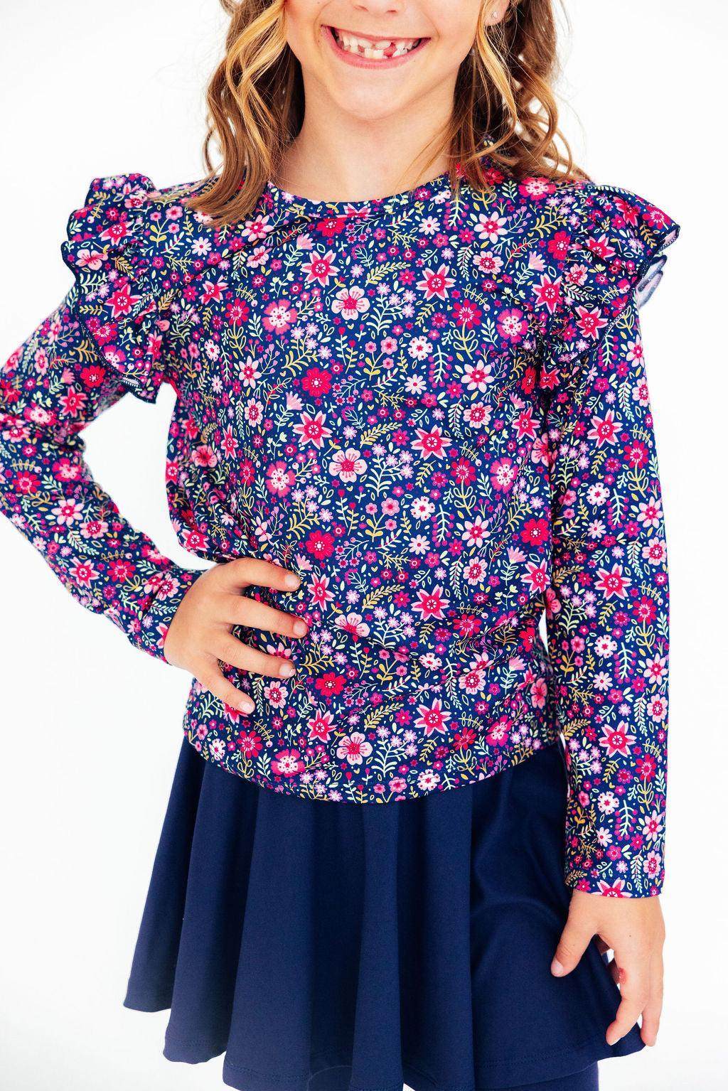 Flower Farm L/S Ruffle Tee