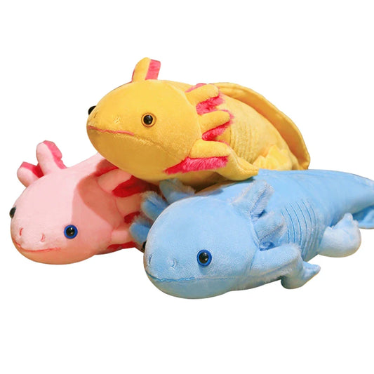 Kawaii Axolotl Plush Toy – Colorful Newt Stuffed Long Pillow