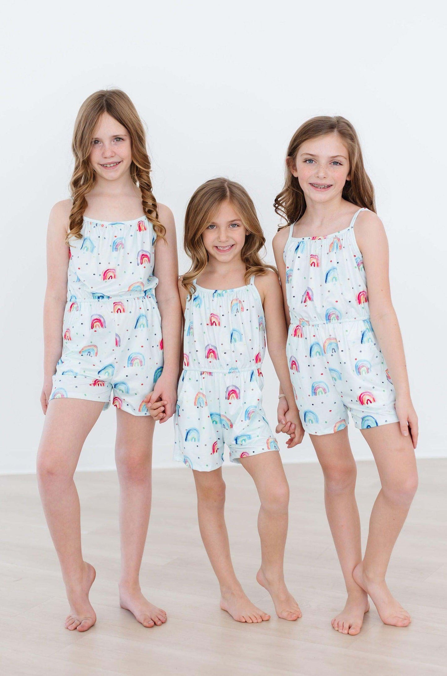 SALE Rainbow Grooves Strappy Play Romper