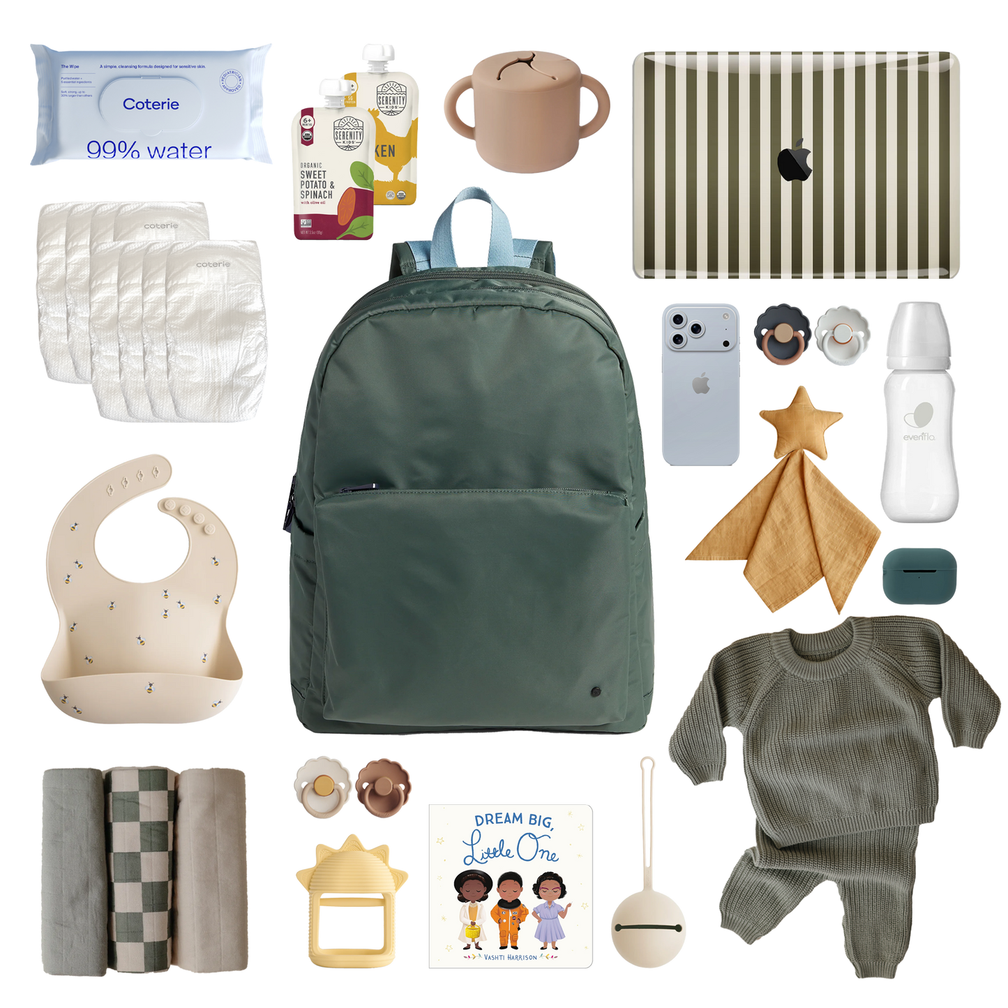Lorimer Diaper Bag in Black, changing pad included