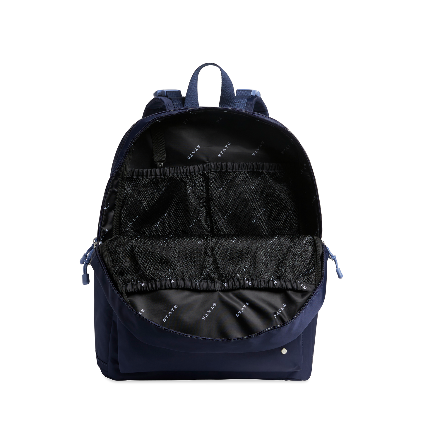 Lorimer Diaper Bag in Navy, on stroller