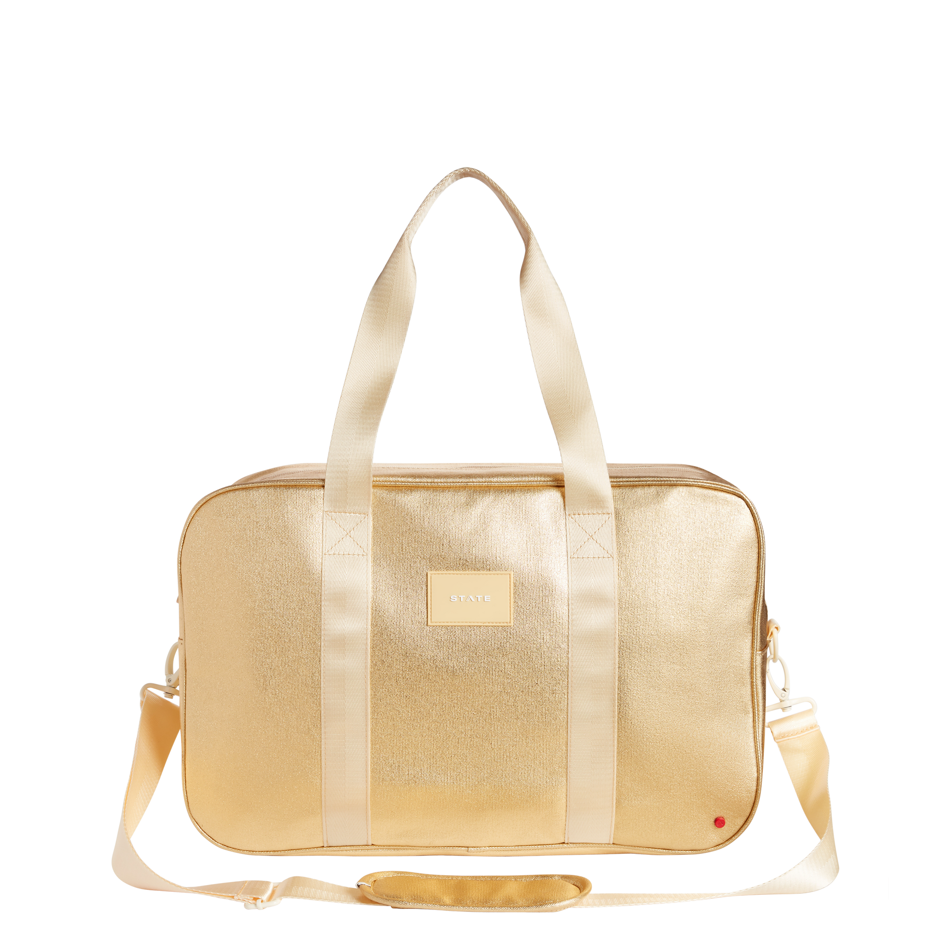 Rockaway Duffle in Gold, front view