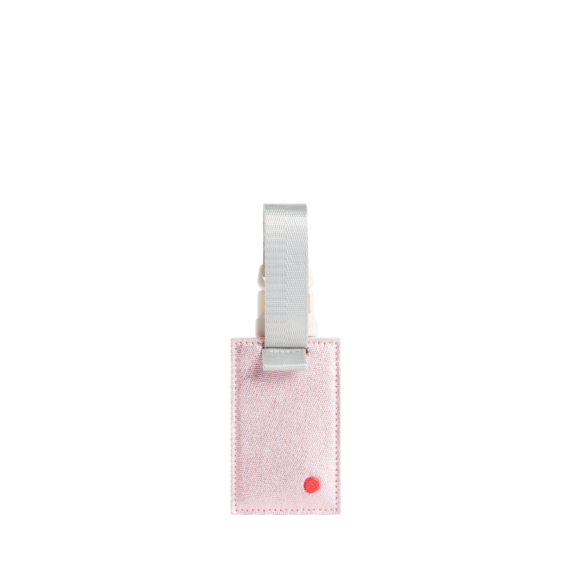 Logan Luggage Tag in Pink/Silver, strap detail