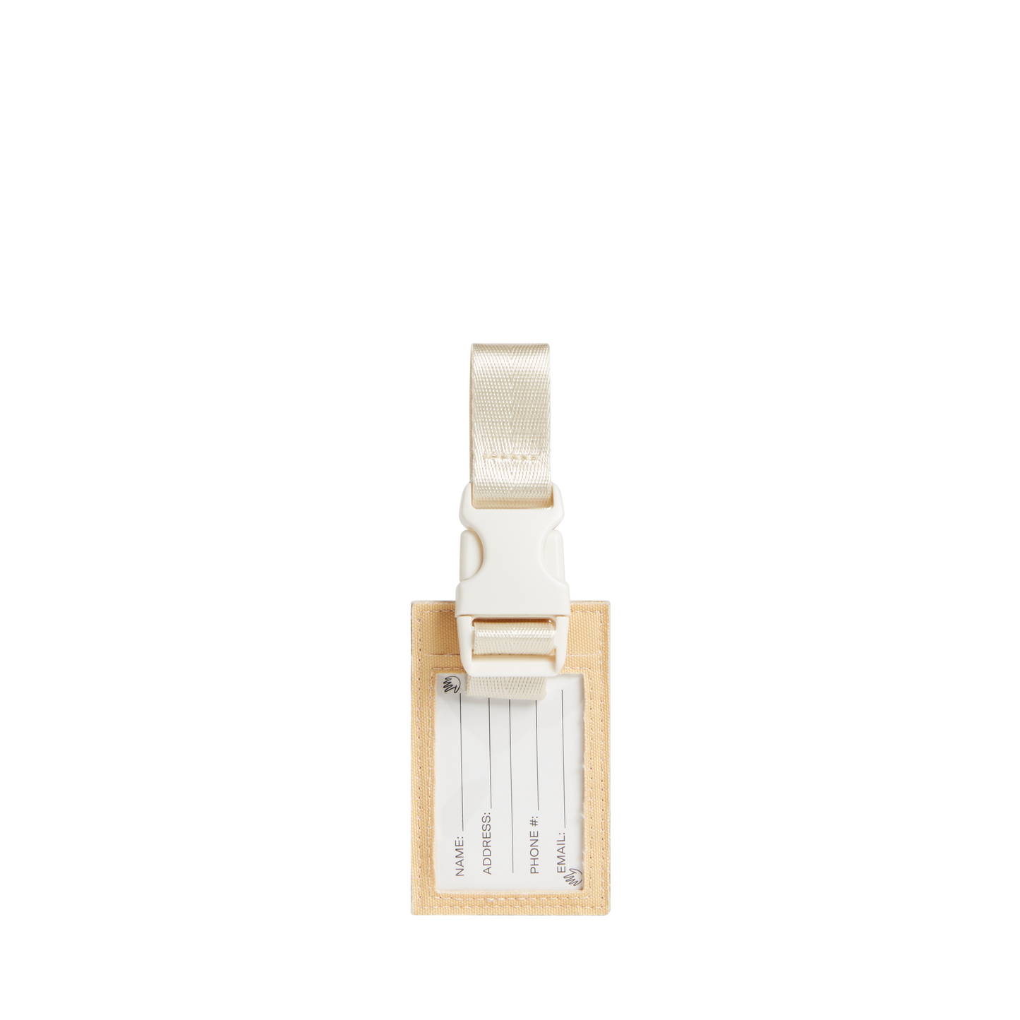 Logan Luggage Tag in Gold, front view