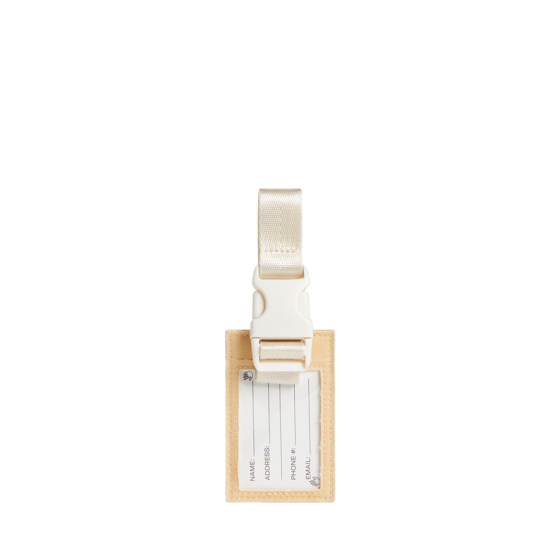 Logan Luggage Tag in Gold, front view