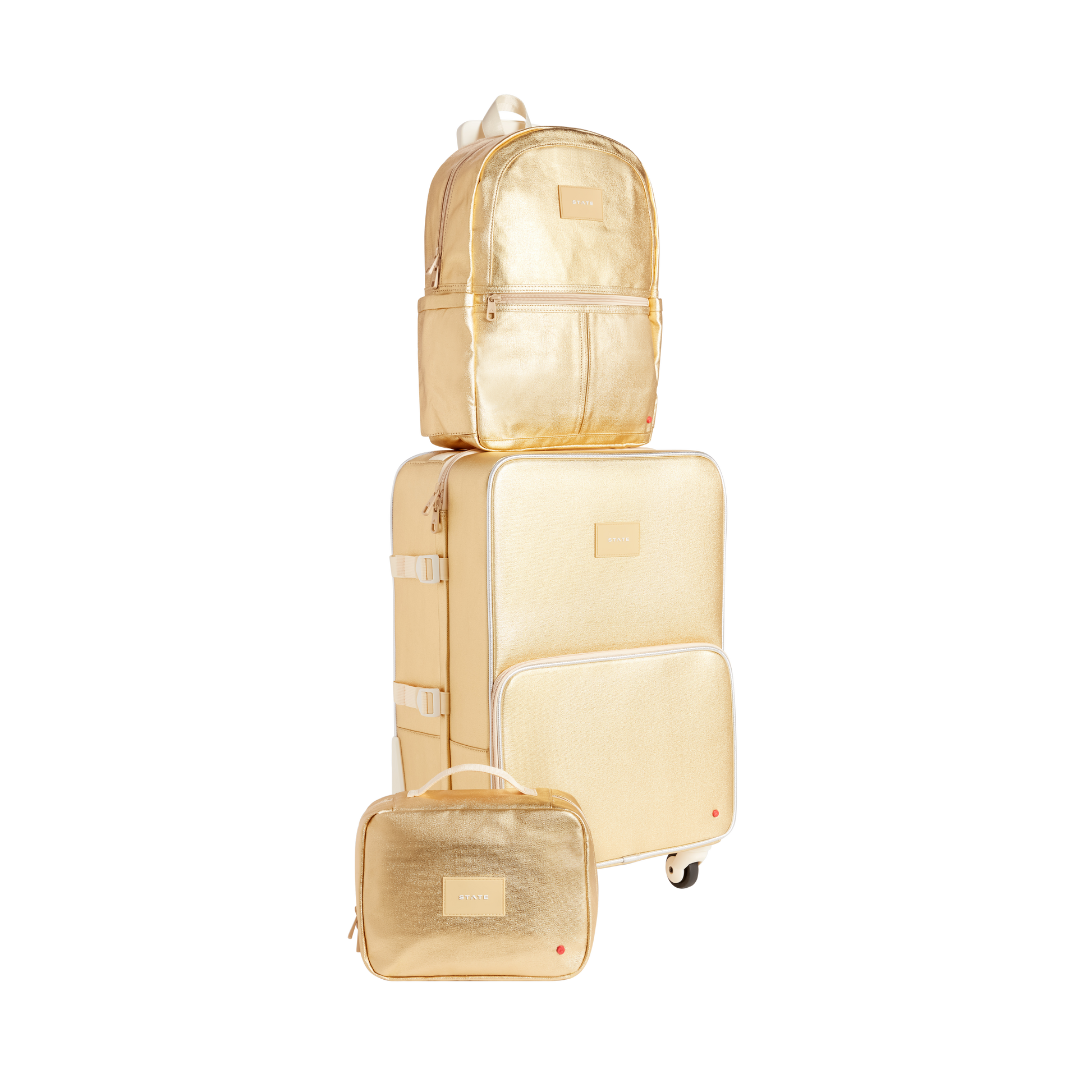 Bensen Toiletry Kit in Gold, interior view