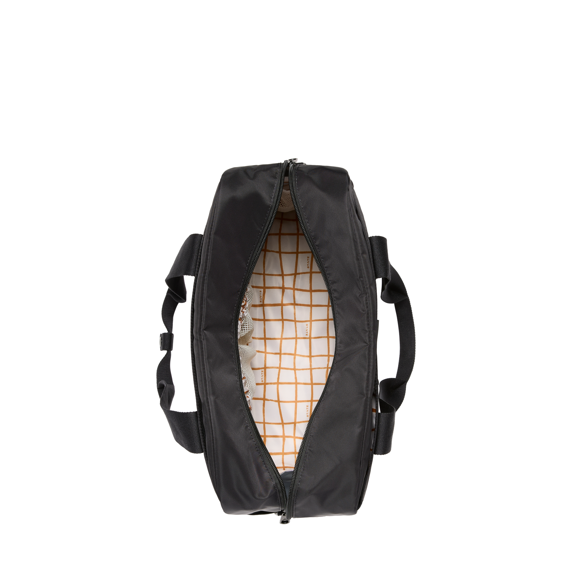 Jordan Diaper Tote in Black, on stroller