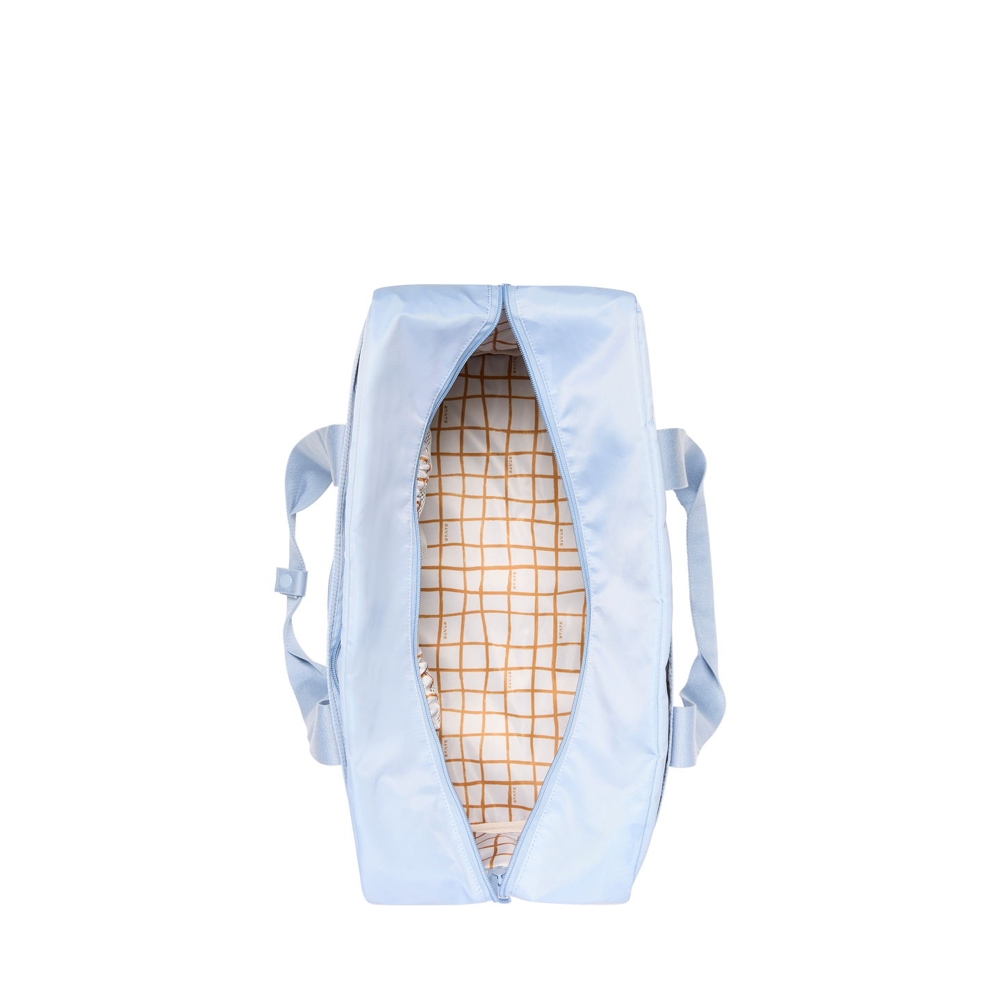 Jordan Diaper Tote in Ice Blue, on stroller
