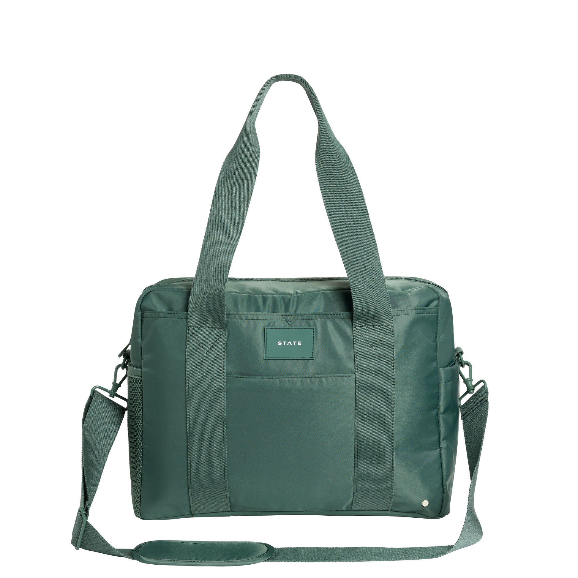 Jordan Diaper Tote in Olive, front view