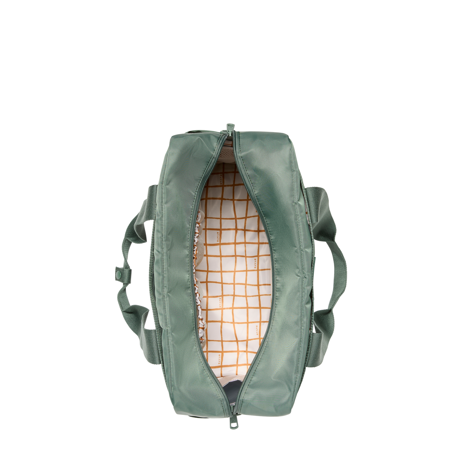Jordan Diaper Tote in Olive, on stroller