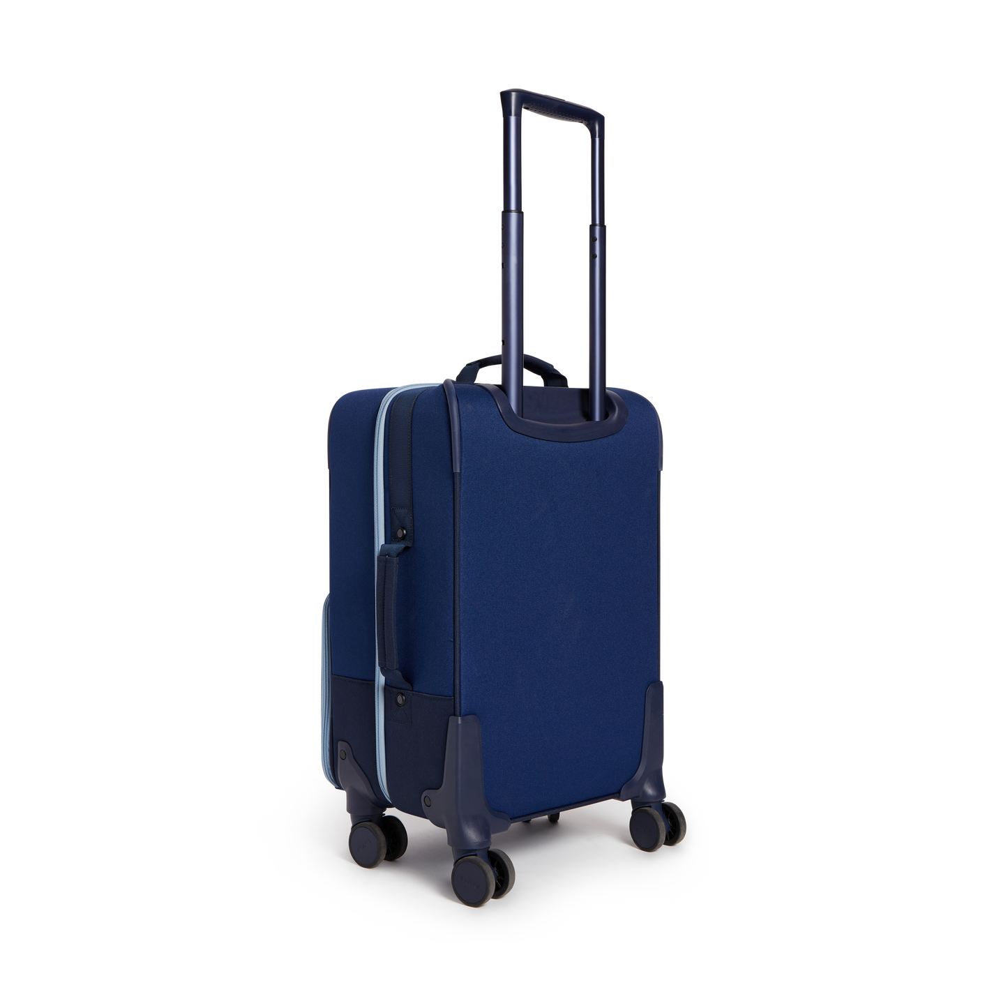 Logan Carry-On Suitcase in Navy, interior packed view