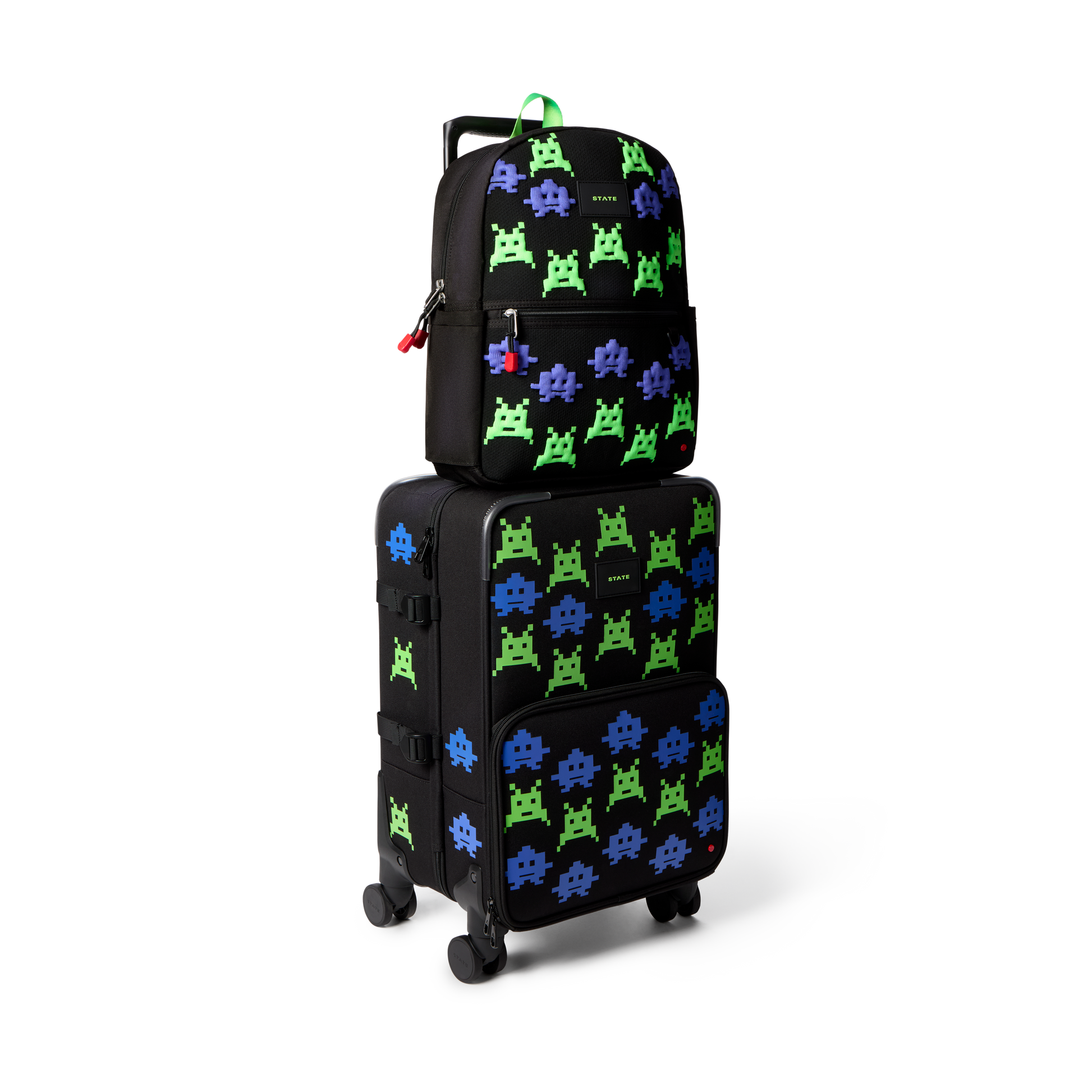 Logan Carry-On Suitcase in Arcade, print close-up