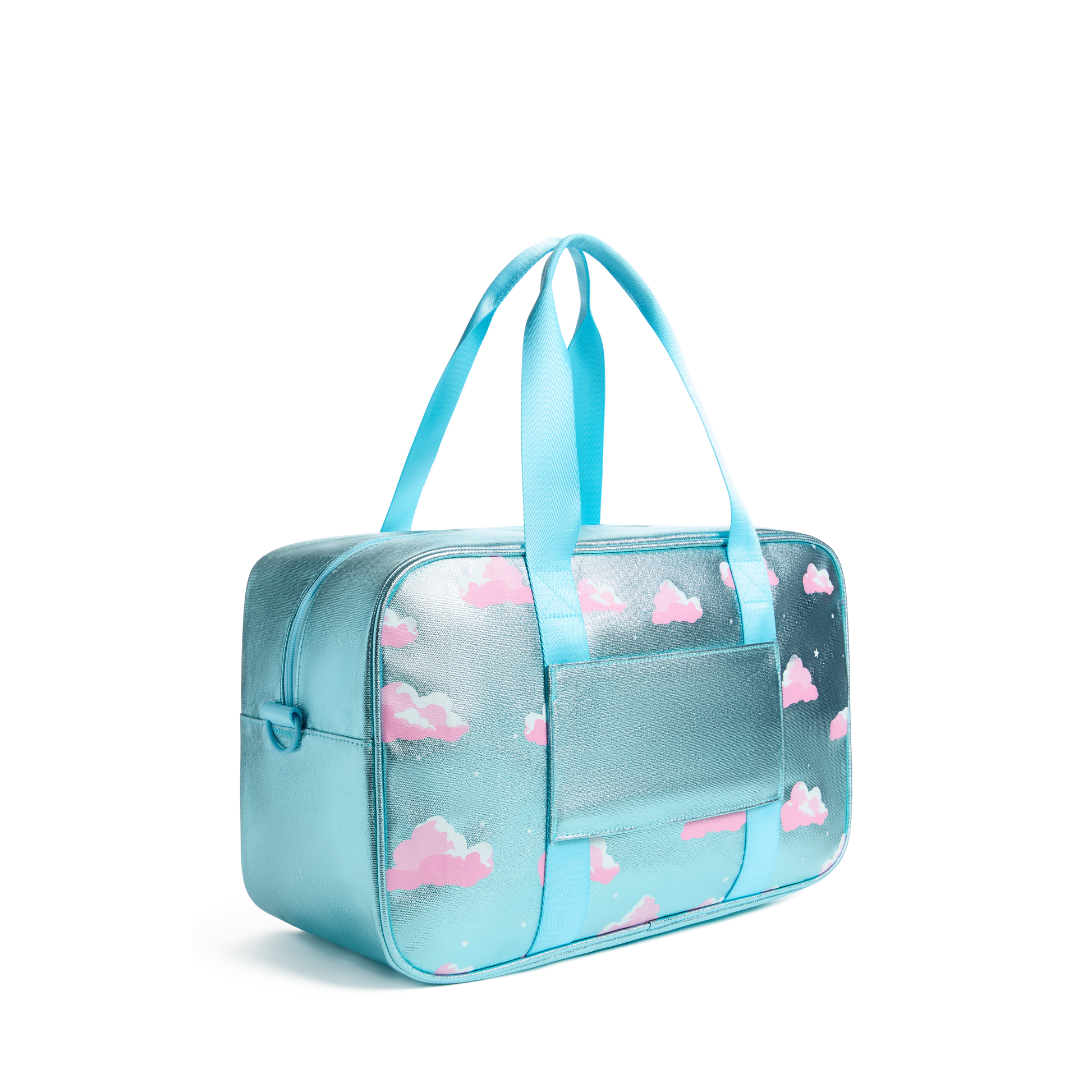Rockaway Duffle in Clouds, side detail