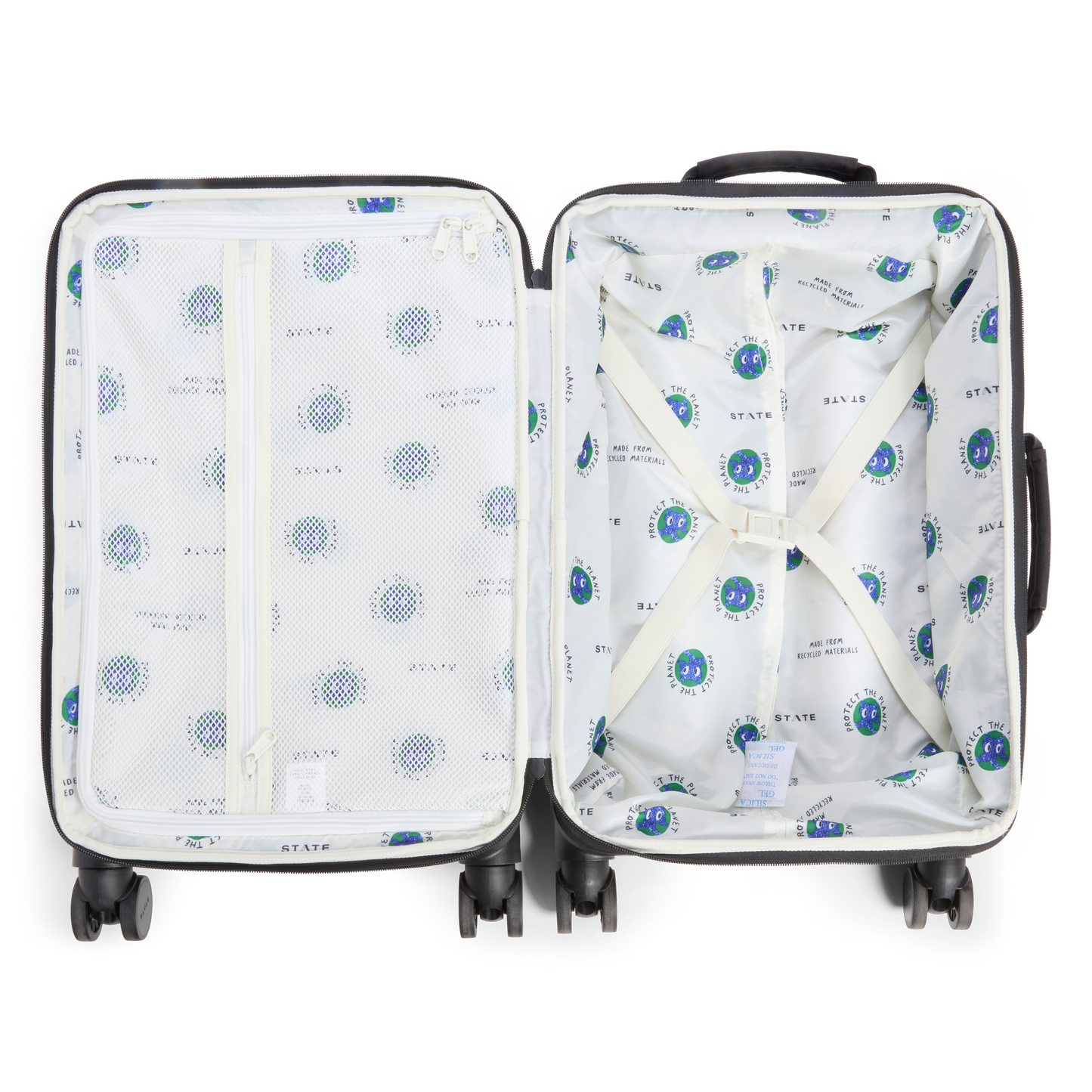 Logan Carry-On Suitcase in Arcade, interior packed view