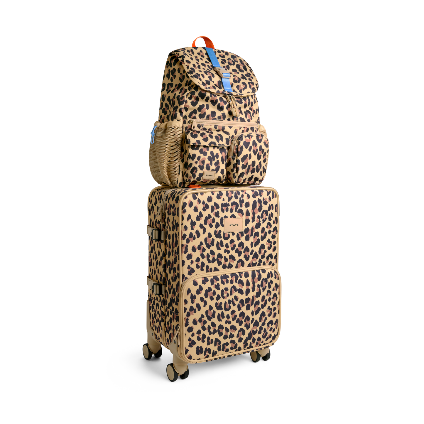 Logan Carry-On Suitcase in Leopard, print close-up