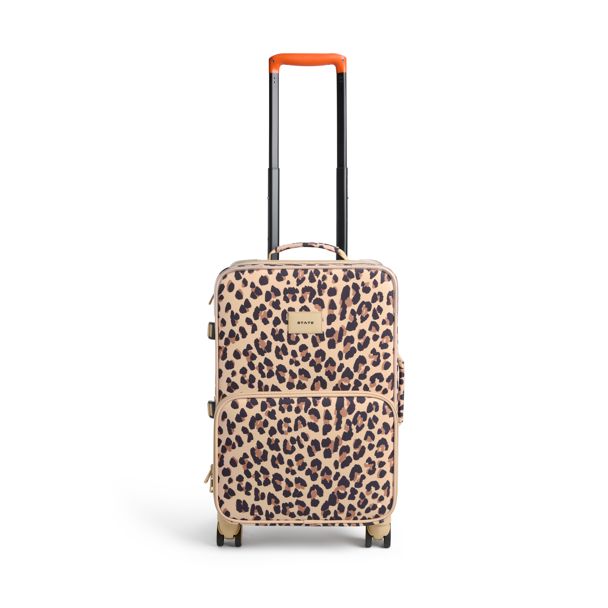 Logan Carry-On Suitcase in Leopard, front view